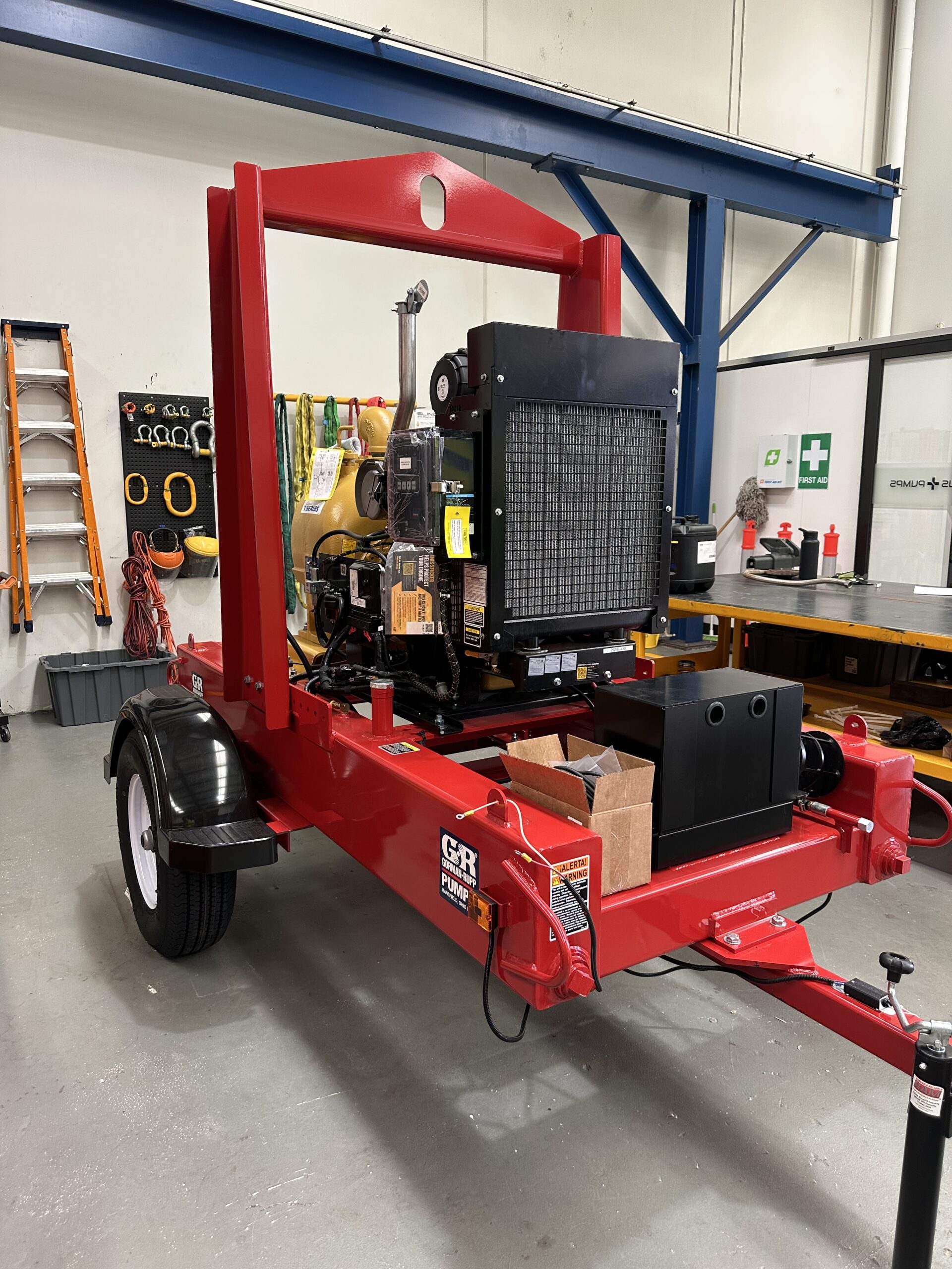 Gorman-Rupp pump on trailer ready for delivery Perth WA